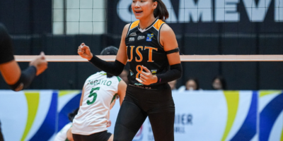 Marga Altea leads UST with 15 points as the Golden Tigresses finish their elimination-round campaign with a sweep of Benilde. [PVL Images]