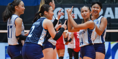 Adamson Lady Falcons secure the top seed in the 2026 V-League Collegiate Challenge after sweeping San Beda. [PVL Images]