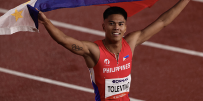 John Cabang Tolentino clocked a season-best 13.48 seconds to secure Asian Games bronze in the 110-meter hurdles. [POC Media pool]