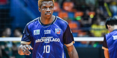 NU Archipelago Builders middle blocker Obed Mukaba earned Spikers’ Turf Press Corps Player of the Week honors after helping the Bulldogs win all three matches from October 20 to 25. [PVL Images]