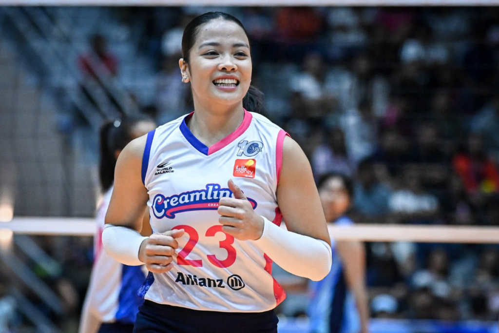 Jema Galanza scored 16 points and recorded 11 excellent receptions as Creamline swept Capital1 in the PVL Siklab Series. [PVL Images]