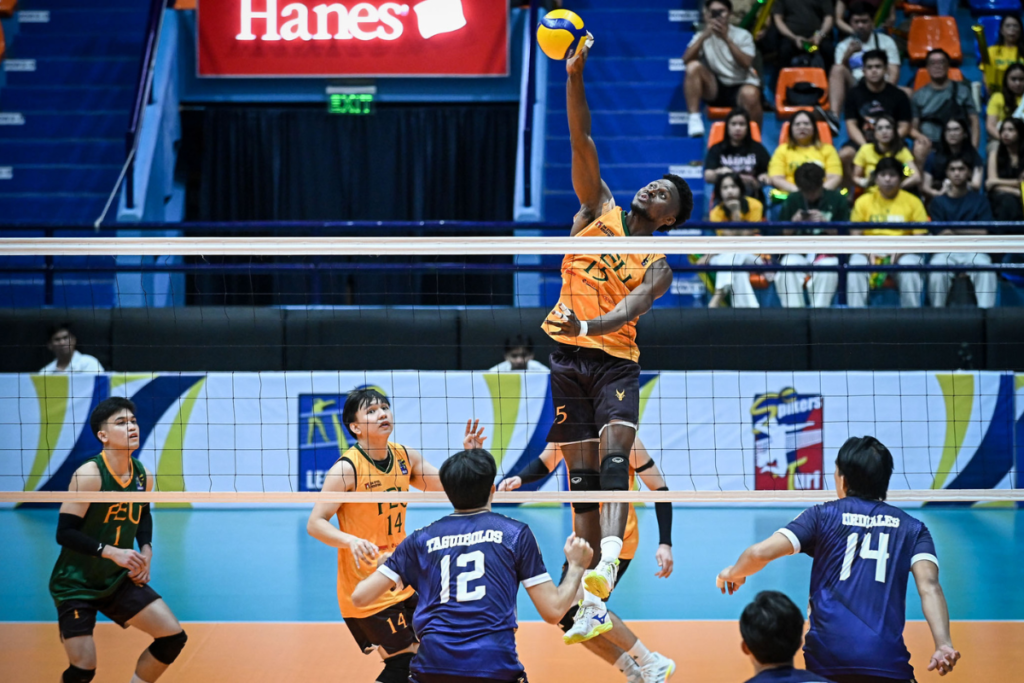 FEU and NU meet in a winner-take-all Game 3 to decide the V-League Collegiate Challenge men's volleyball championship. [PVL Images]