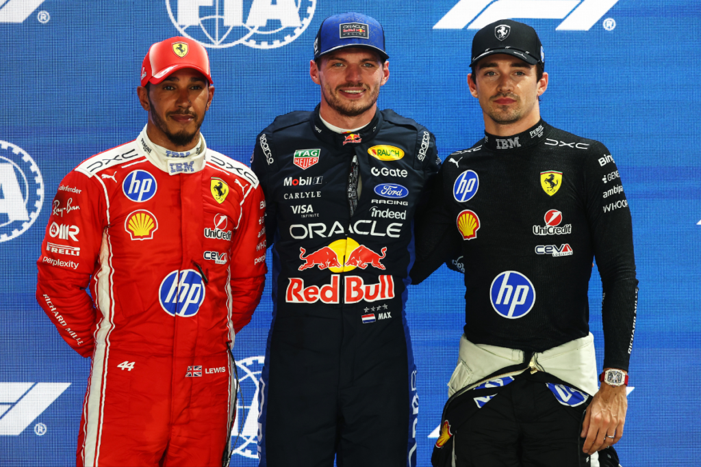 Max Verstappen won the first Formula 1 Sprint at Singapore's Marina Bay Street Circuit after George Russell crashed on the opening lap. [photo credit: Fiona Smith (Singapore GP Pte Ltd)]