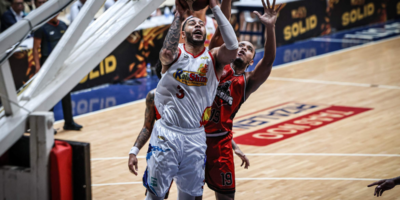 Aaron Fuller finished with 24 points and 19 rebounds as Rain or Shine held off Blackwater to clinch a playoff spot. [PBA Images]