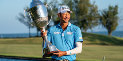 Wang Wei-hsuan won the SJM Macao Open after chipping in for an eagle on the 18th hole and defeating Sungjae Im in a playoff. [Asian Tour Media Hub photo]