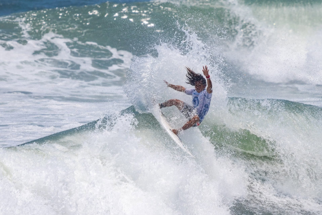Marama Tokong earned a wildcard for the WSL Philippines Pro, the first World Surf League Championship Tour event to be held in the Philippines. [photo credit: Pilipinas Surfing Facebook]