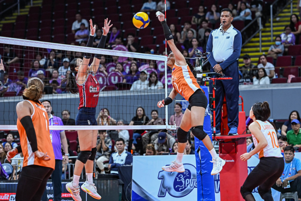 Trisha Tubu scored 14 points and delivered the match-winning kill as Farm Fresh completed its five-set comeback against Choco Mucho in the PVL All-Filipino Conference. [PVL Images]
