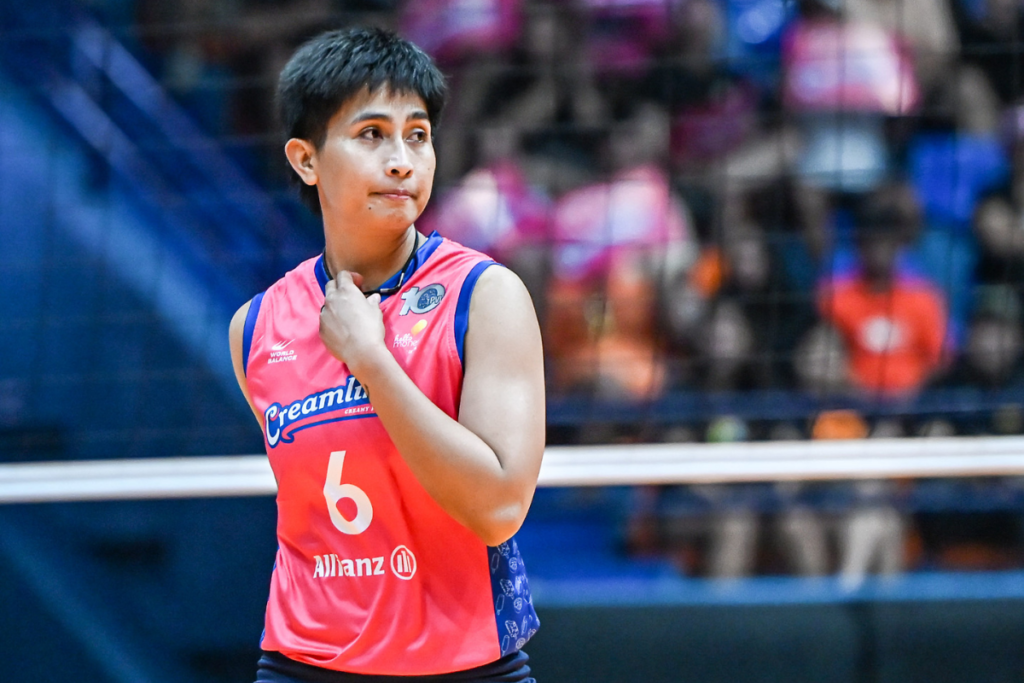 Pangs Panaga scored 15 points with key blocks, quick attacks and three consecutive service aces in Creamline's win over ZUS Coffee. [PVL Images]
