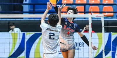 Jasper Afgao led Letran with 22 points in its five-set victory over National University in the V-League Collegiate Challenge semifinals. [PVL Images]