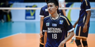 Rookie RK Medino led National University with 17 points as the Bulldogs completed their semifinal series win over Letran. [PVL Images]